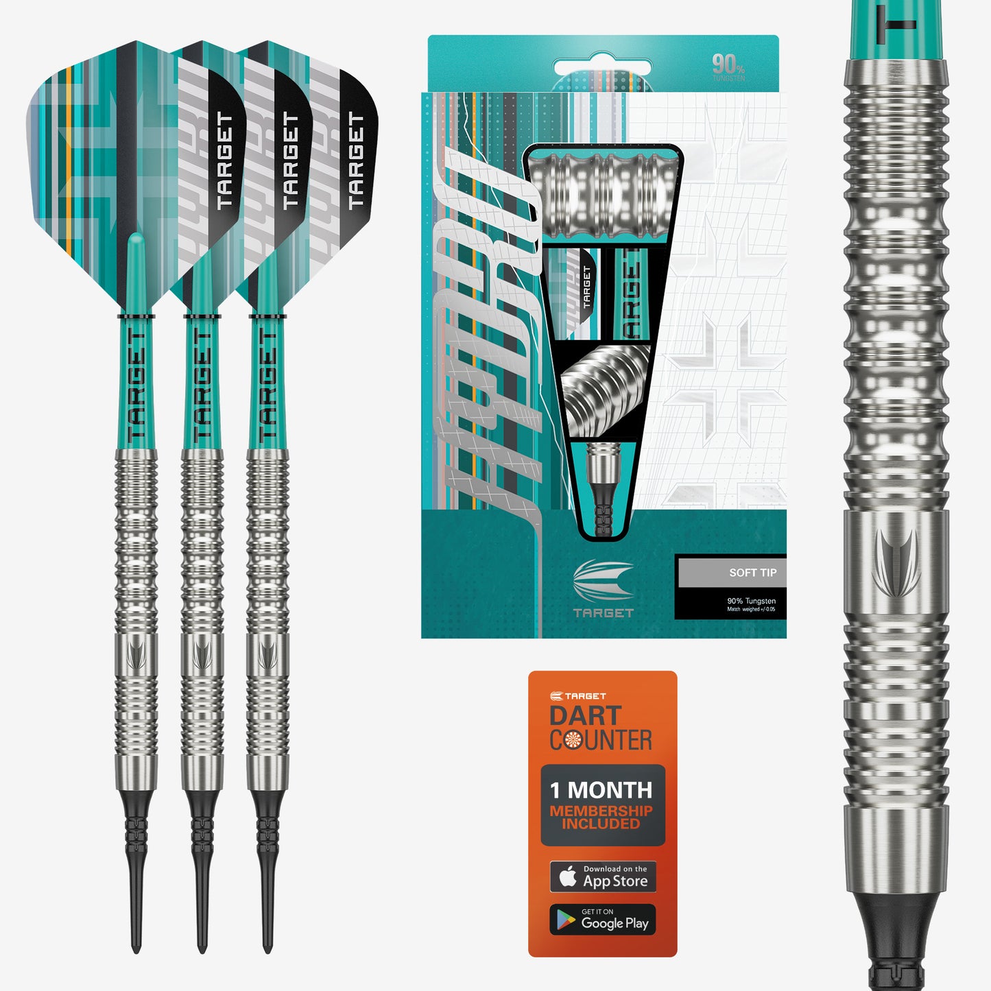TARGET - HYDRO - 12 - 2025 - SOFT TIP DARTS - 90% - 18g/20g