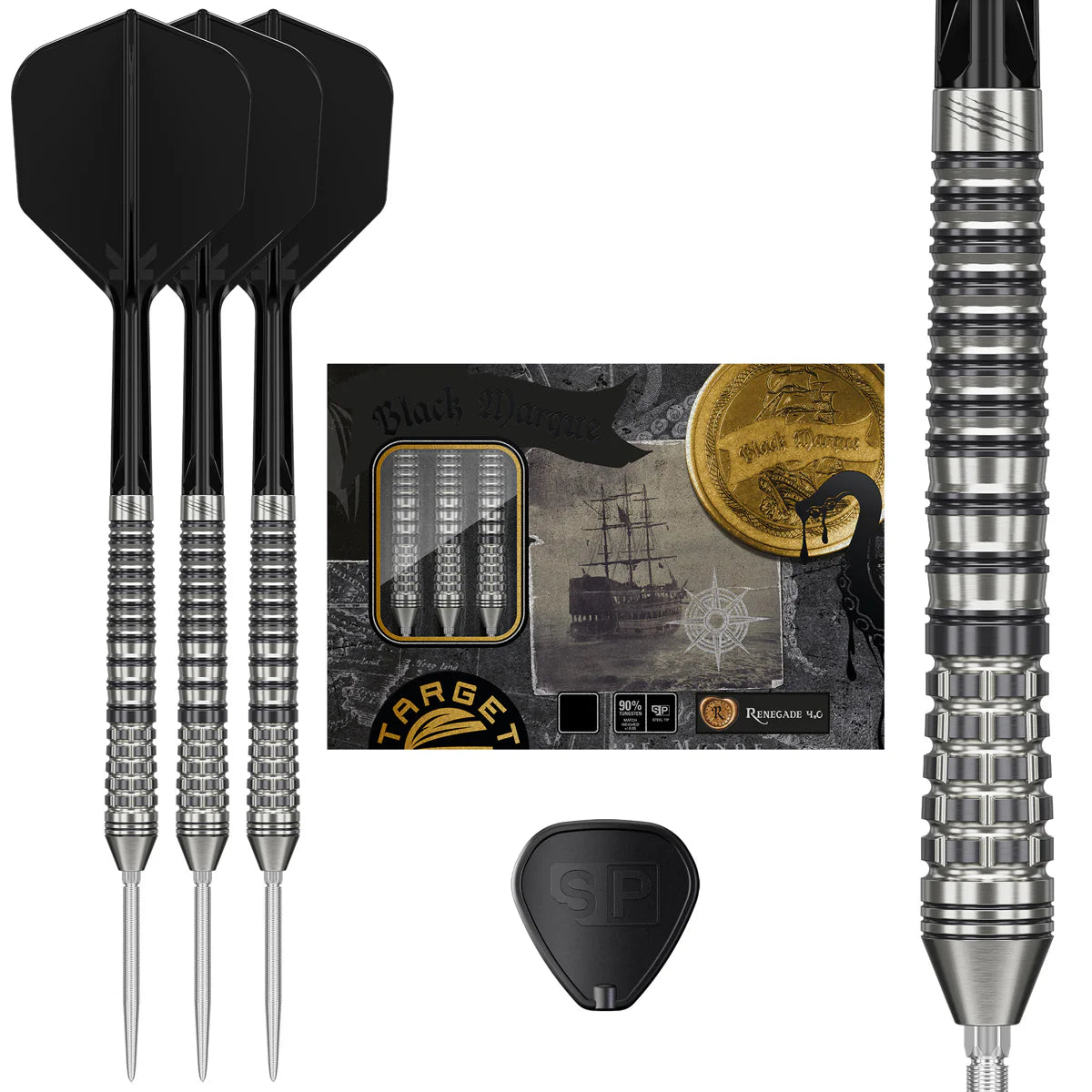 TARGET JAPAN - BLACK MARQUE - RENEGADE - G4 - SWISS POINT DARTS - 90% - 23g/35g
