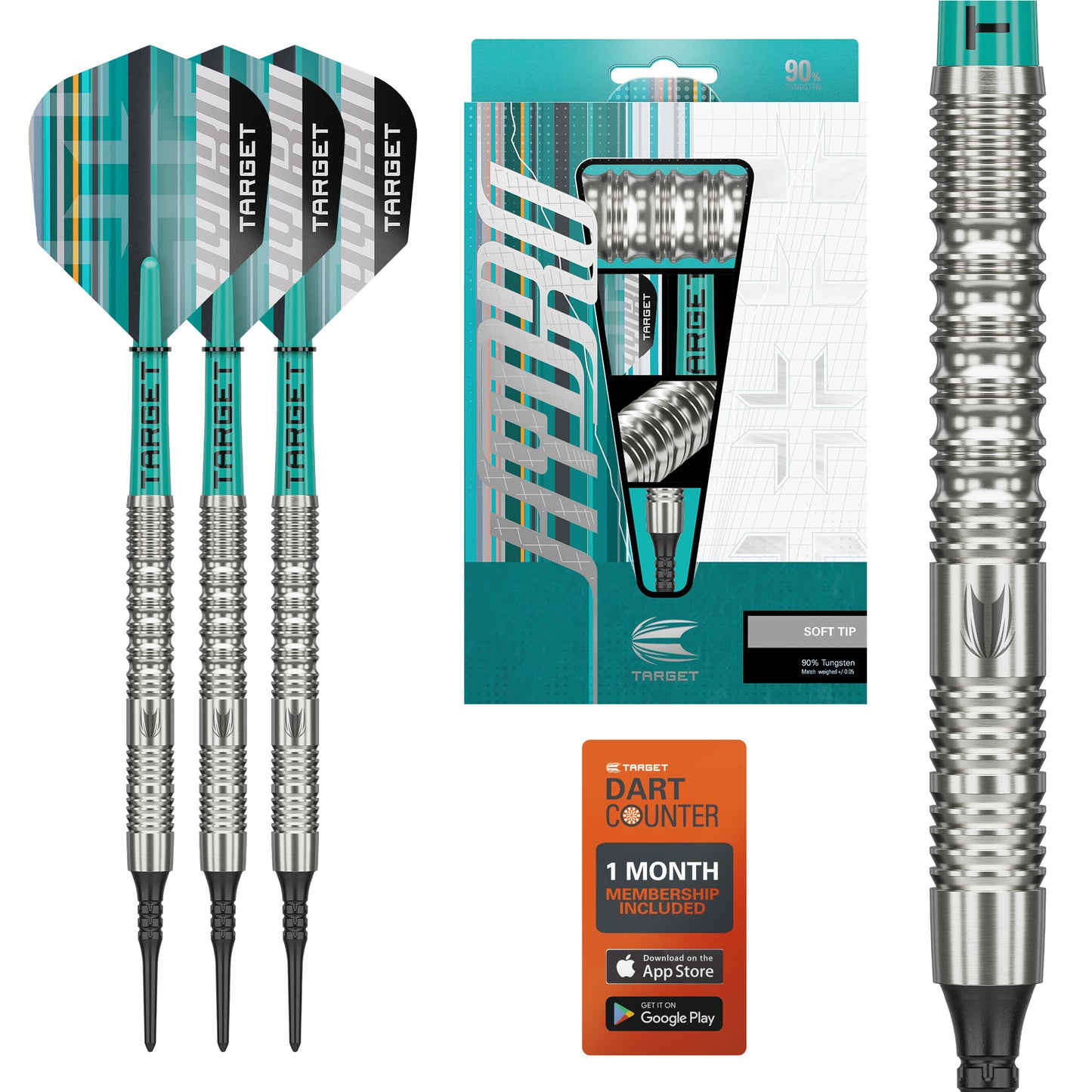 TARGET - HYDRO - 12 - 2025 - SOFT TIP DARTS - 90% - 18g/20g