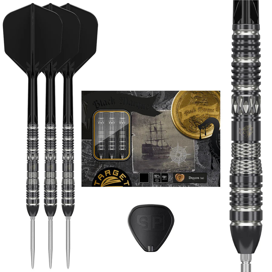 TARGET JAPAN - BLACK MARQUE - DRAGON -  G3 - SWISS POINT DARTS - 90% - 23g/25g