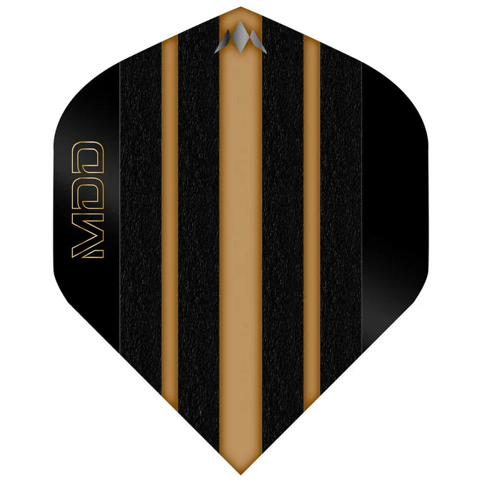 MISSION - MIKE DE DECKER - SOLO DART FLIGHTS - 100 MICRON - STD No2 - BLACK & GOLD