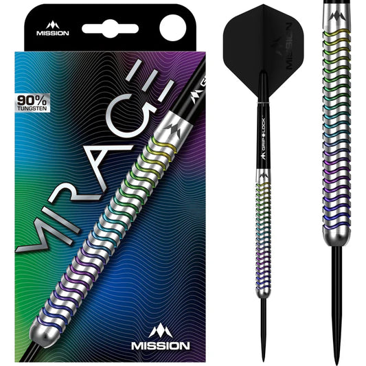 MISSION - MIRAGE - STEEL TIP DARTS - 90% - 23g/25g