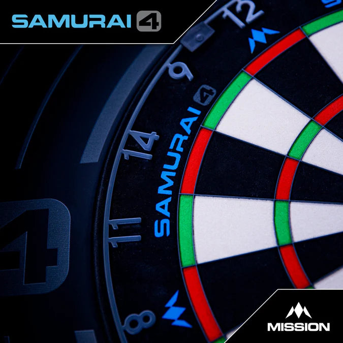 MISSION - SAMURAI 4 - GRAPHITE EDITION - GRAPHITE GREY SPIDER - PROFESSIONAL DARTBOARD - 2025