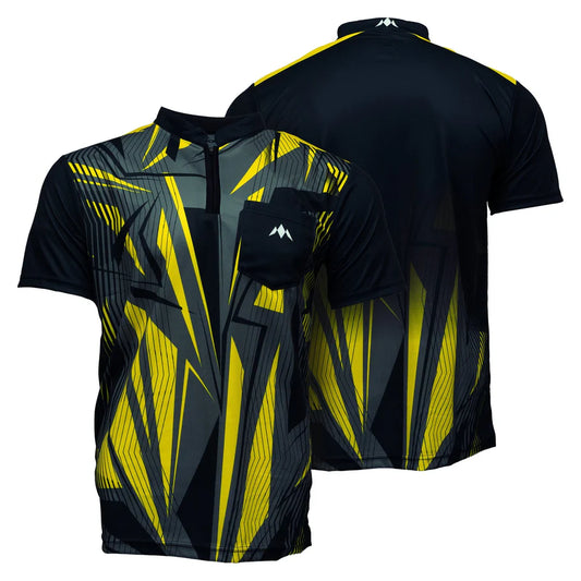 MISSION - FLINT - DARTS SHIRT - BLACK & YELLOW - DARTS SHIRT BY MISSION