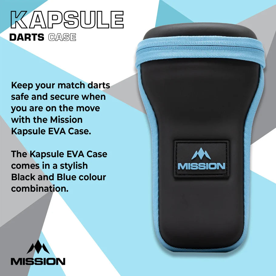 MISSION - KAPSULE - EVA DROP IN DARTS CASE - BLACK & BLUE