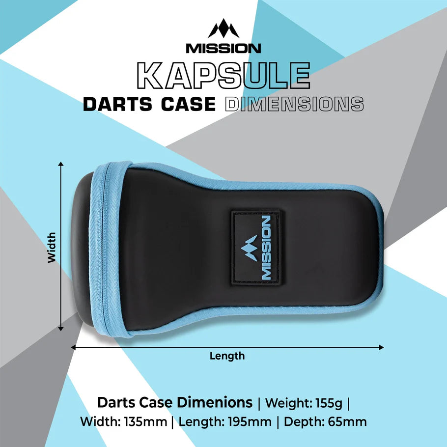 MISSION - KAPSULE - EVA DROP IN DARTS CASE - BLACK & BLUE