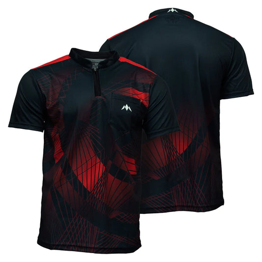 MISSION - ORB - DARTS SHIRT - BLACK & RED - DARTS SHIRT BY MISSION