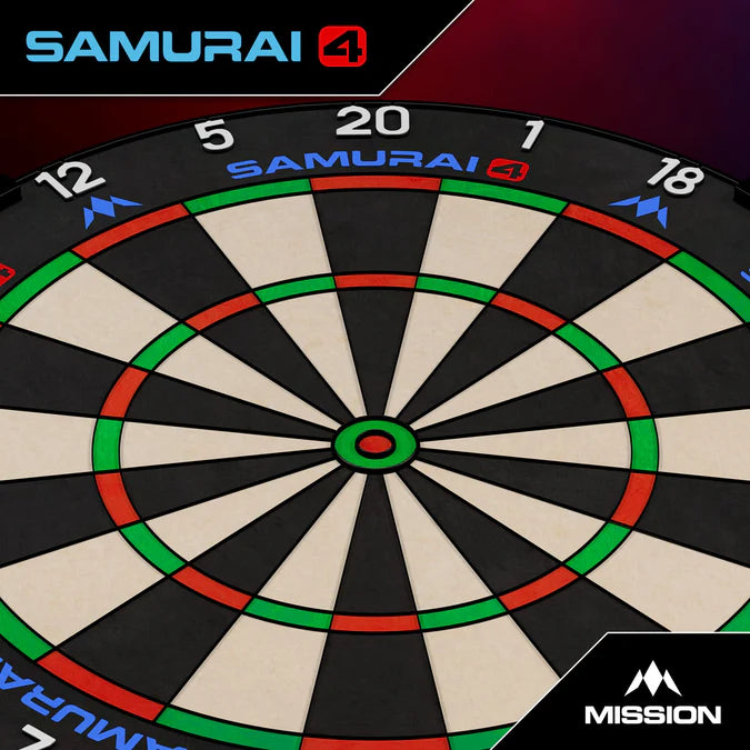 MISSION - SAMURAI 4 - BLACK EDITION - BLACK SPIDER - PROFESSIONAL DARTBOARD - 2026