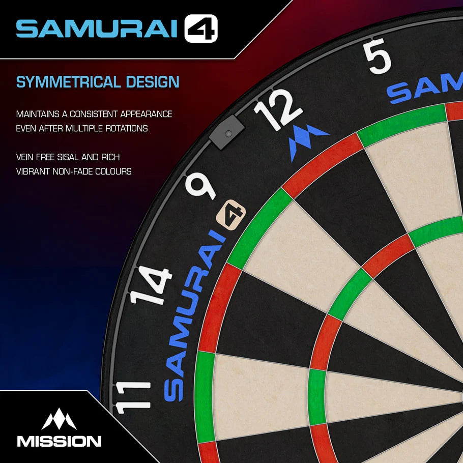 MISSION - SAMURAI 4 - PROFESSIONAL DARTBOARD - 2025