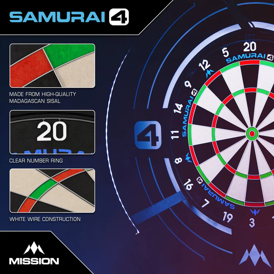 MISSION - SAMURAI 4 - PROFESSIONAL DARTBOARD - 2025