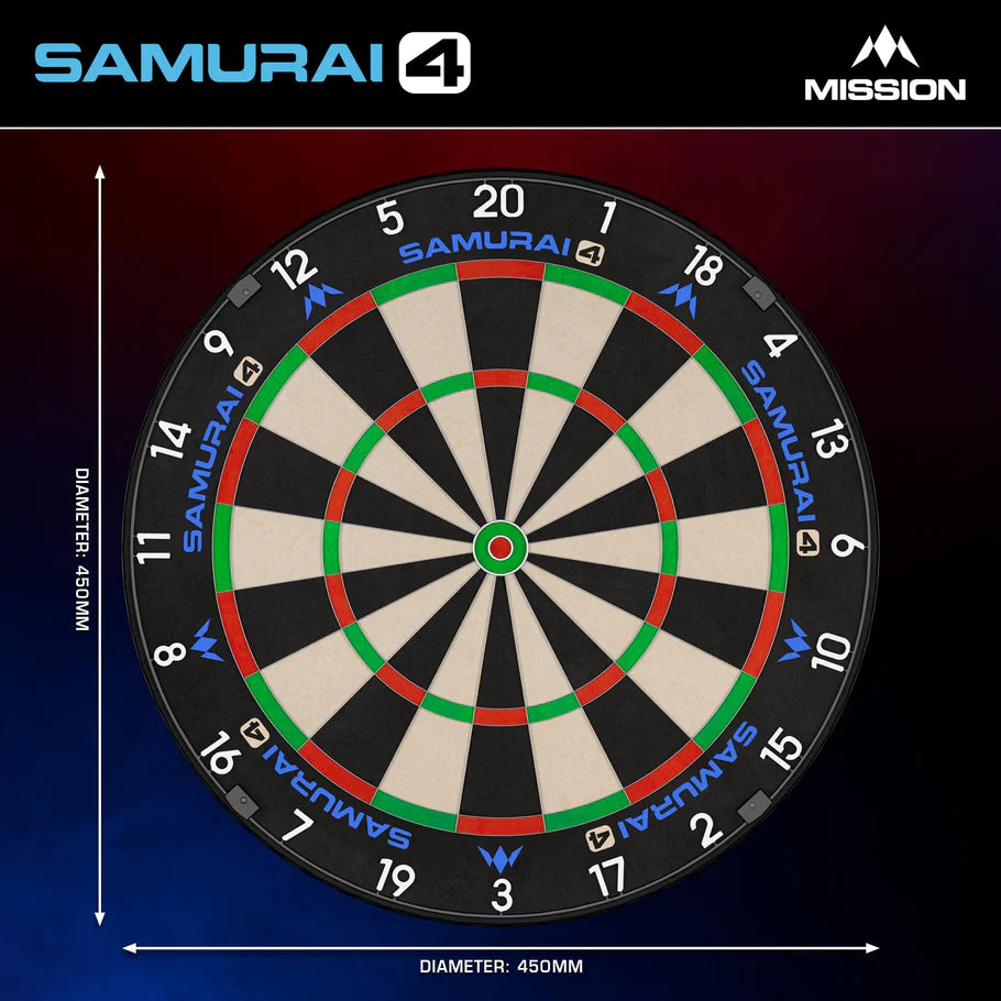 MISSION - SAMURAI 4 - PROFESSIONAL DARTBOARD - 2025