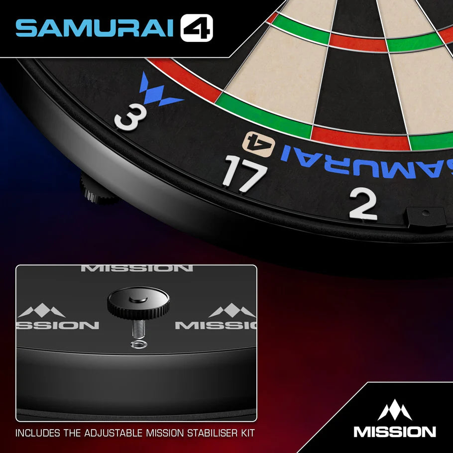 MISSION - SAMURAI 4 - PROFESSIONAL DARTBOARD - 2025