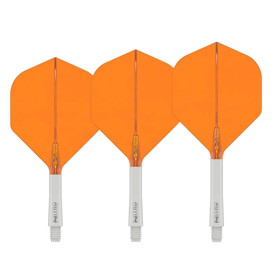 RED DRAGON - NITRO FLITE SYSTEM - ORANGE & WHITE - DARTS FLIGHTS - STANDARD No.2