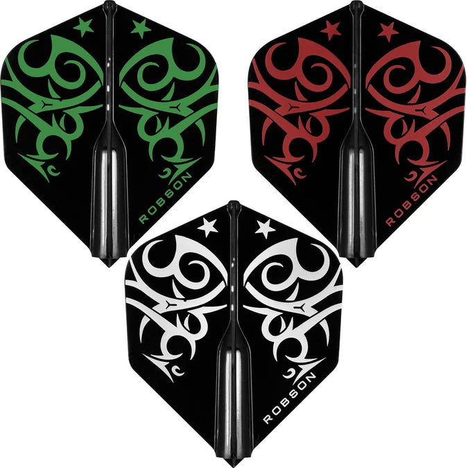 ROBSON PLUS (BULL'S NL) - TRIBE - MOULDED FLIGHTS - STANDARD (No.2) - VARIOUS COLOURS