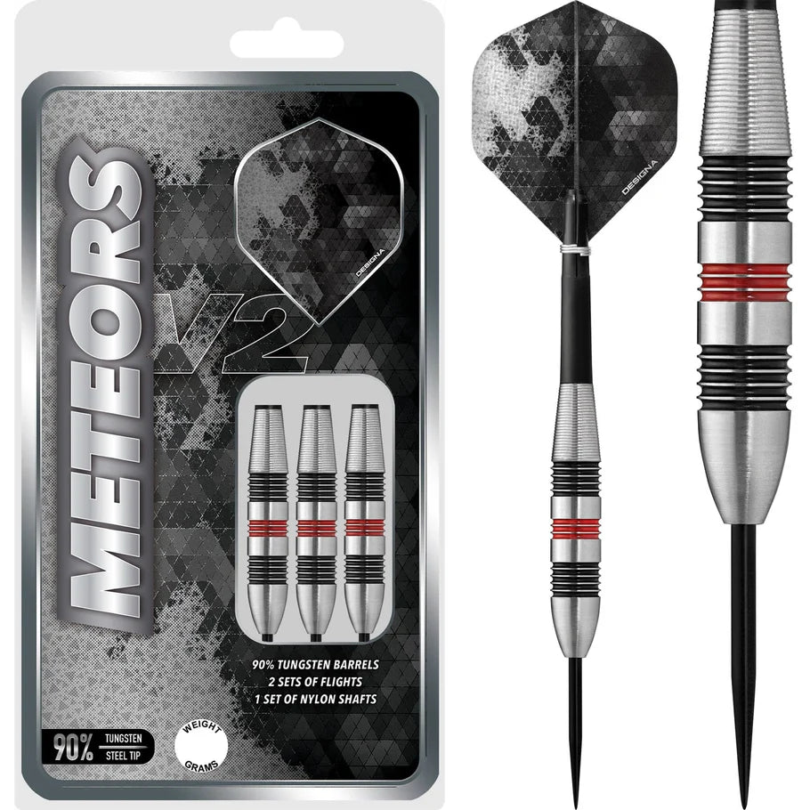 DESIGNA - METEORS 90 - M2 - v2  - STEEL TIP DARTS - 90% - 34g/36g/38g