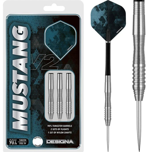 DESIGNA - MUSTANG - v2 - STEEL TIP DARTS - 90% - 21g/23g/25g