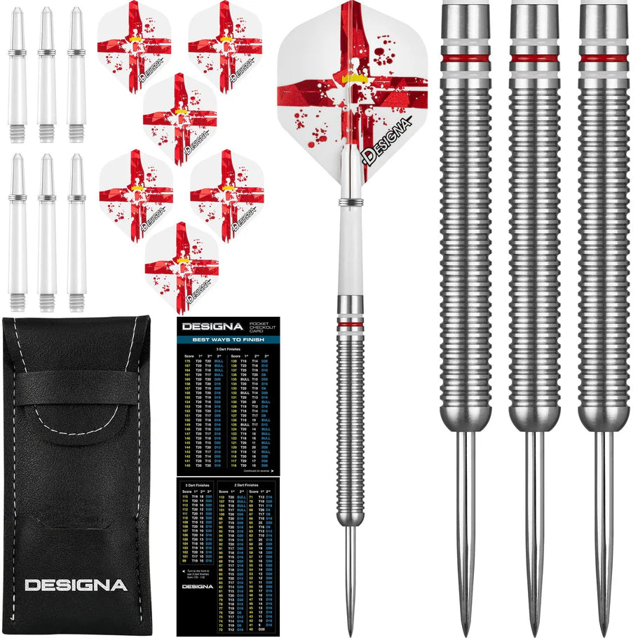 DESIGNA - PATRIOT X - STEEL TIP DARTS - NI - 90% - 22g/24g