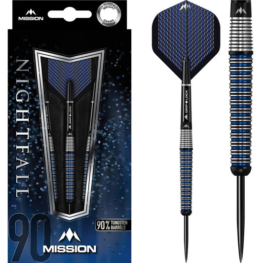 MISSION - NIGHTFALL - M3 - STEEL TIP DARTS - 90% - 23g/25g