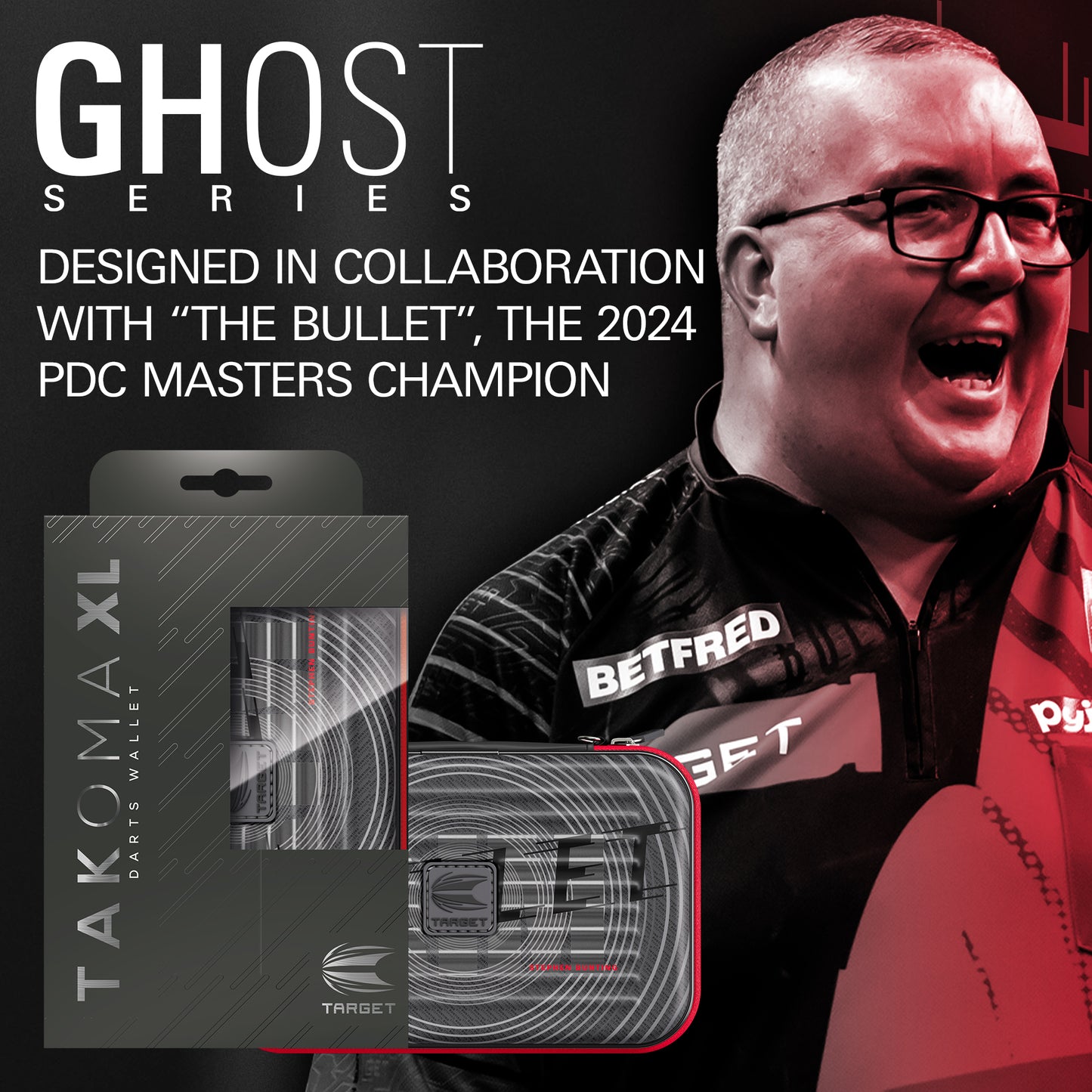 TARGET - TAKOMA - XL - STEPHEN BUNTING - GHOST - XL TAKOMA DARTS CASE - 2025