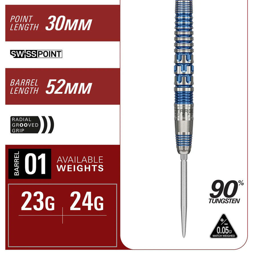 TARGET JAPAN - MIZU - 01 - SWISS POINT DARTS - 90% - 23g/24g