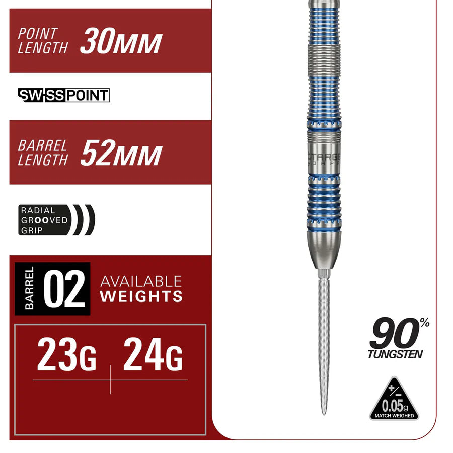 TARGET JAPAN - MIZU - 02 - SWISS POINT DARTS - 90% - 23g/24g