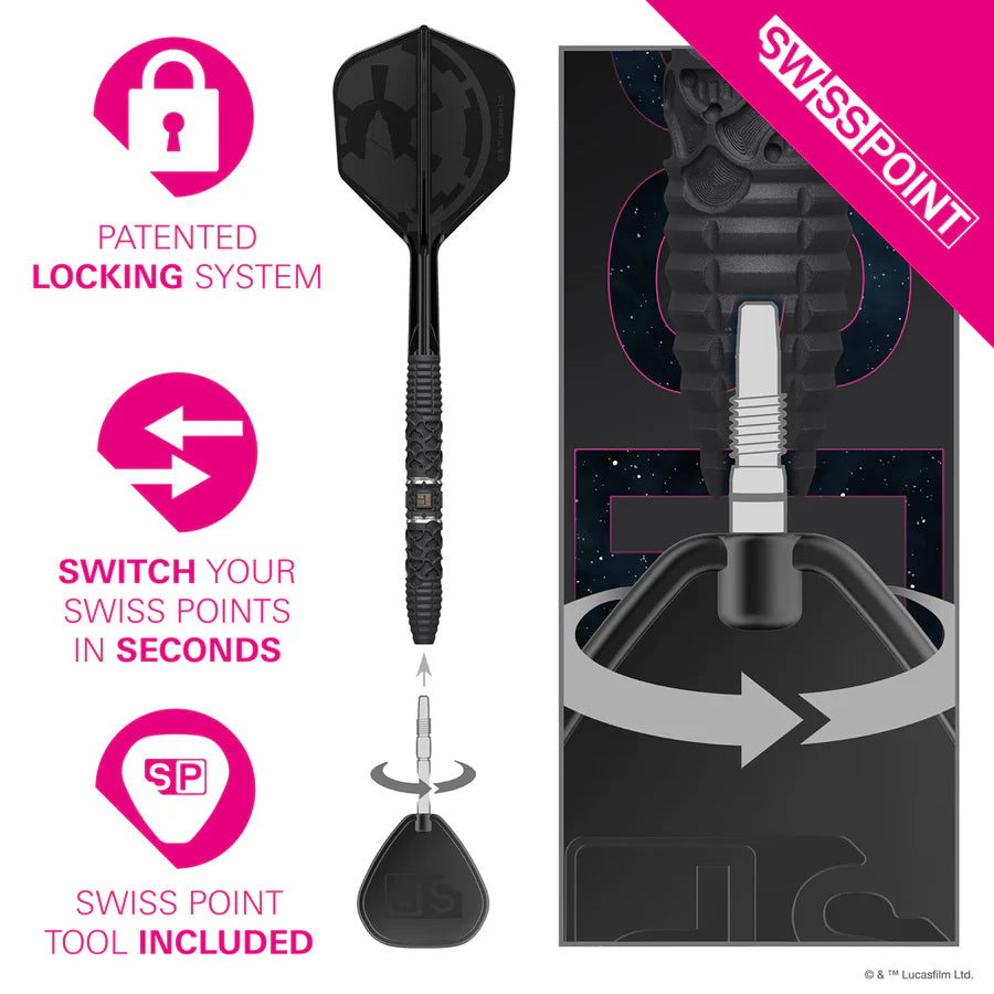 TARGET - STAR WARS - DARTH VADER - STEEL TIP DARTS - 95% - 22g/24g/26g