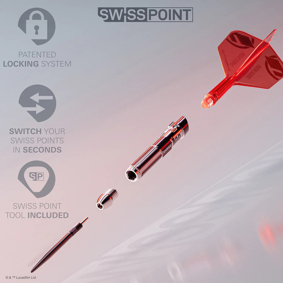 TARGET - STAR WARS - DARTH VADER - LIGHT SABRE EDITION - STEEL TIP DARTS - 95% - 24g