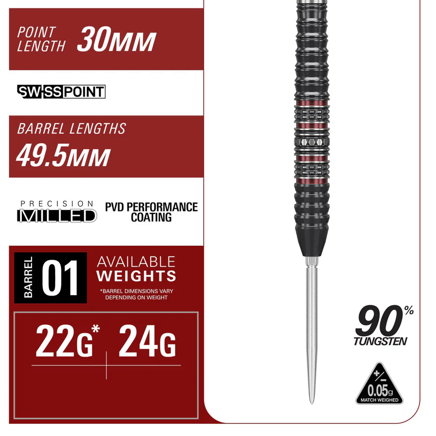 TARGET JAPAN - PRIME SERIES - DIAMOND - G4 - SWISS POINT DARTS - 90% - 22g/24g