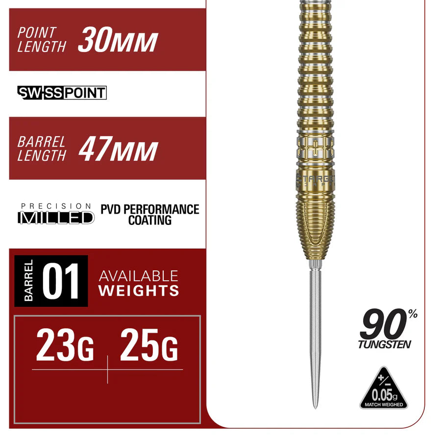 TARGET JAPAN  - HOT SHOT - HARITH LIM - G3 - SWISS POINT DARTS - 90% - 23g/25g