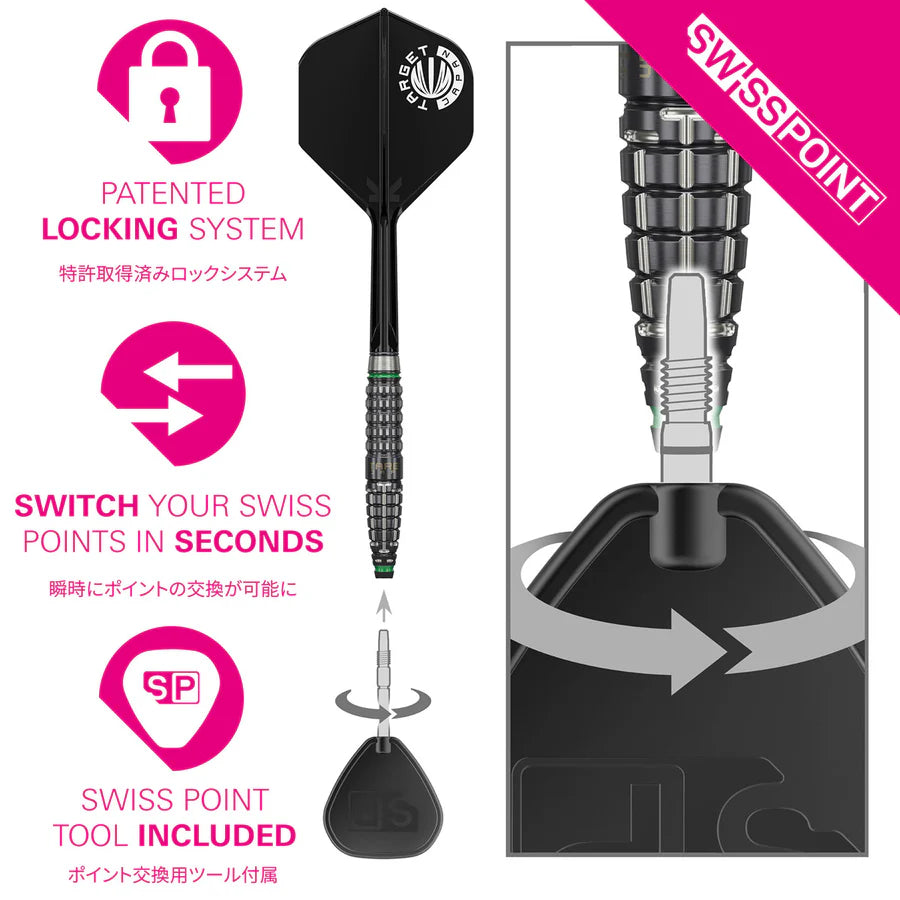 TARGET JAPAN - AKITO YAMAGATA - PRIME SERIES - SCREAM - G2 - SWISS POINT DARTS - 90% - 23g/25g