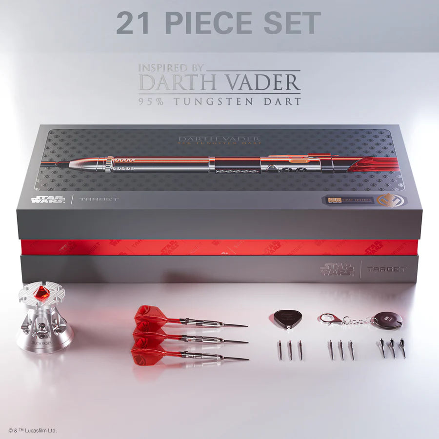 TARGET - STAR WARS - DARTH VADER - LIGHT SABRE EDITION - STEEL TIP DARTS - 95% - 24g