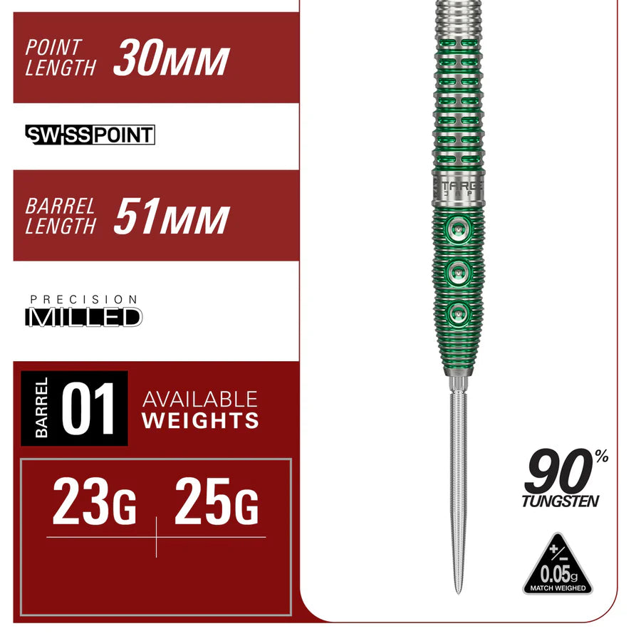 TARGET JAPAN  - XENO - MOTOMU SAKAI - G1 - SWISS POINT DARTS - 90% - 23g/25g