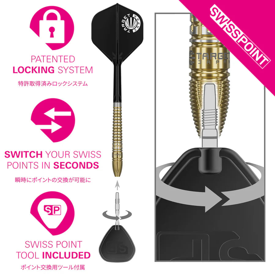 TARGET JAPAN  - HOT SHOT - HARITH LIM - G3 - SWISS POINT DARTS - 90% - 23g/25g