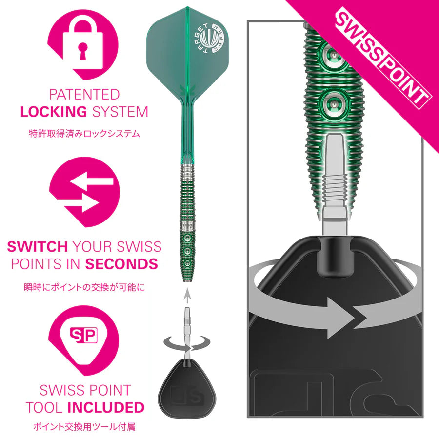 TARGET JAPAN  - XENO - MOTOMU SAKAI - G1 - SWISS POINT DARTS - 90% - 23g/25g
