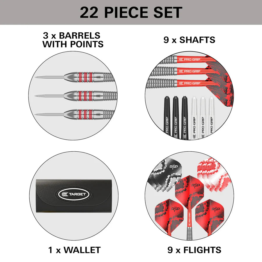 TARGET - NATHAN ASPINALL - BRASS - STEEL TIP POINT - BRASS DARTS - 22g