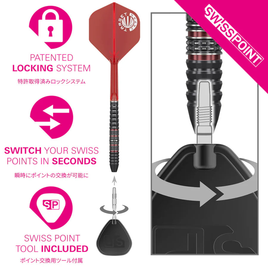 TARGET JAPAN - PRIME SERIES - DIAMOND - G4 - SWISS POINT DARTS - 90% - 22g/24g