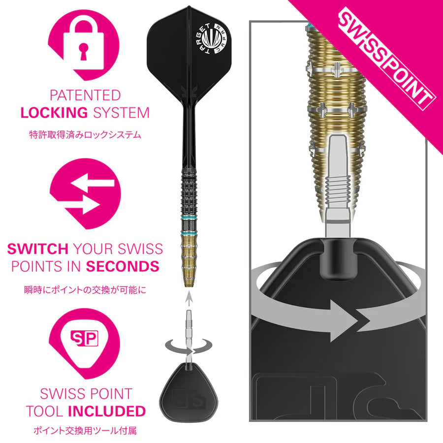 TARGET JAPAN - MIKURU SUZUKI - MIRACLE - G7.5 - SWISS POINT DARTS - 95% - 22g/24g