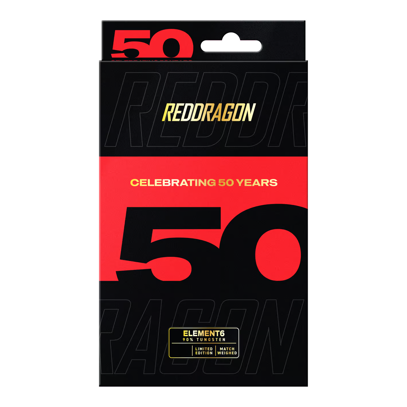 RED DRAGON - ELEMENT - 6C - 50 YEAR COLLECTION - STEEL TIP DARTS - 90% - 25g