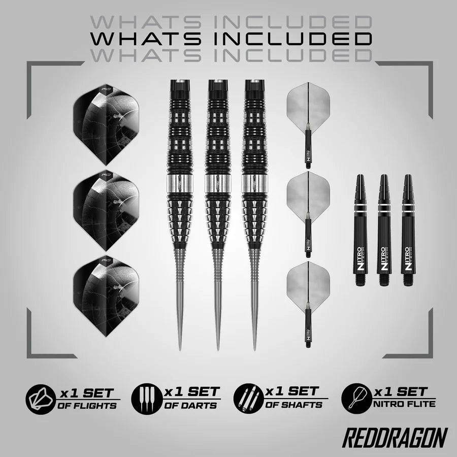 RED DRAGON - RECON - TORPEDO - STEEL TIP DARTS - 90% - 23g/25g