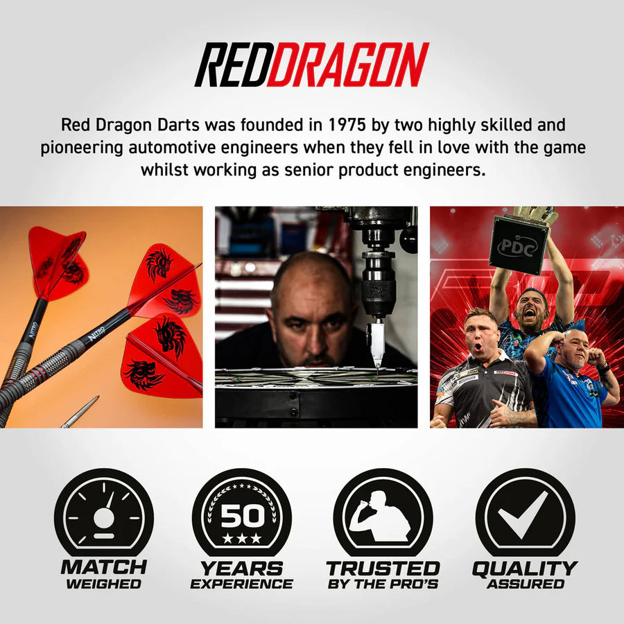 RED DRAGON - JOHNNY CLAYTON - HIRAETH - SWITCH POINT DARTS - 90% - 22g/23g