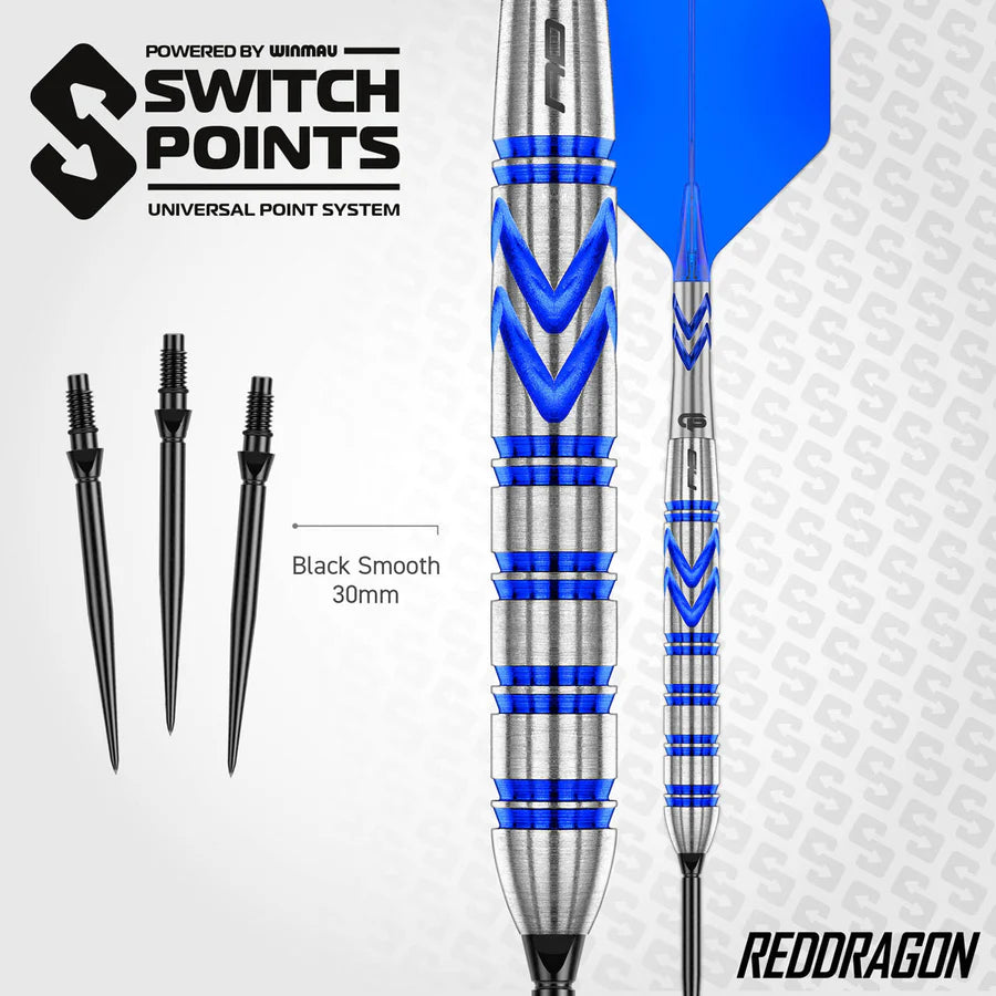 RED DRAGON - GERWYN PRICE - BLUE ORIGINAL- SWITCH POINT DARTS - 90% - 23g/24g/26g