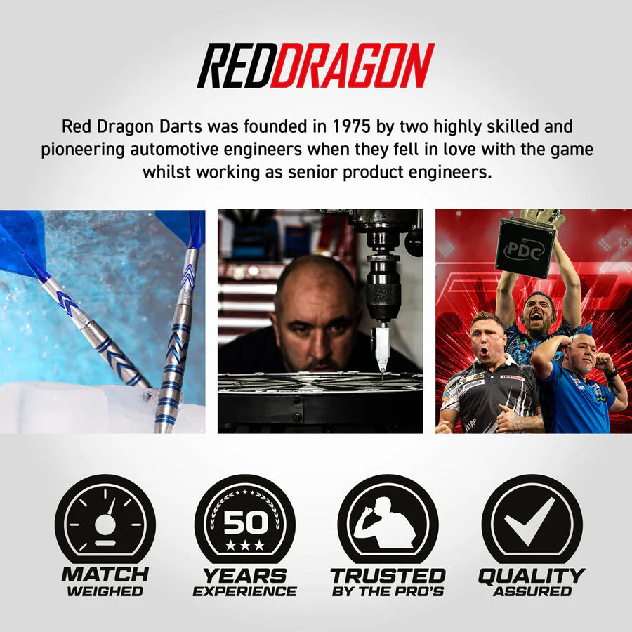 RED DRAGON - GERWYN PRICE - BLUE ORIGINAL- SWITCH POINT DARTS - 90% - 23g/24g/26g