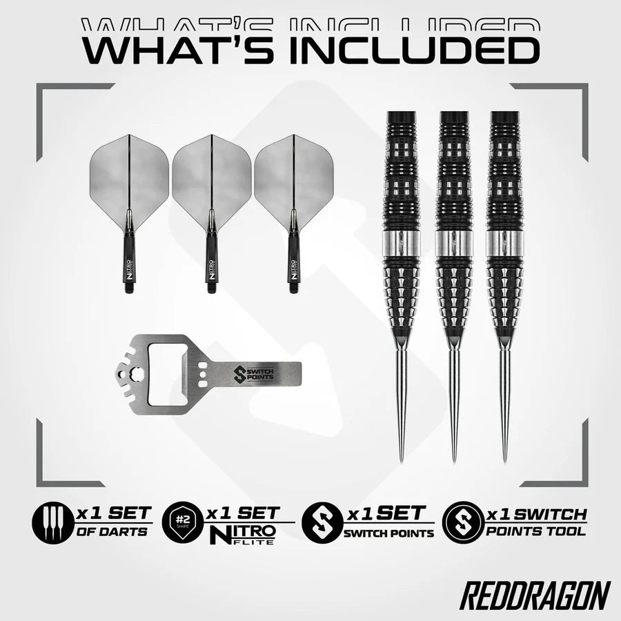 RED DRAGON - RECON - TORPEDO - SWITCH POINT DARTS - 90% - 23g/25g