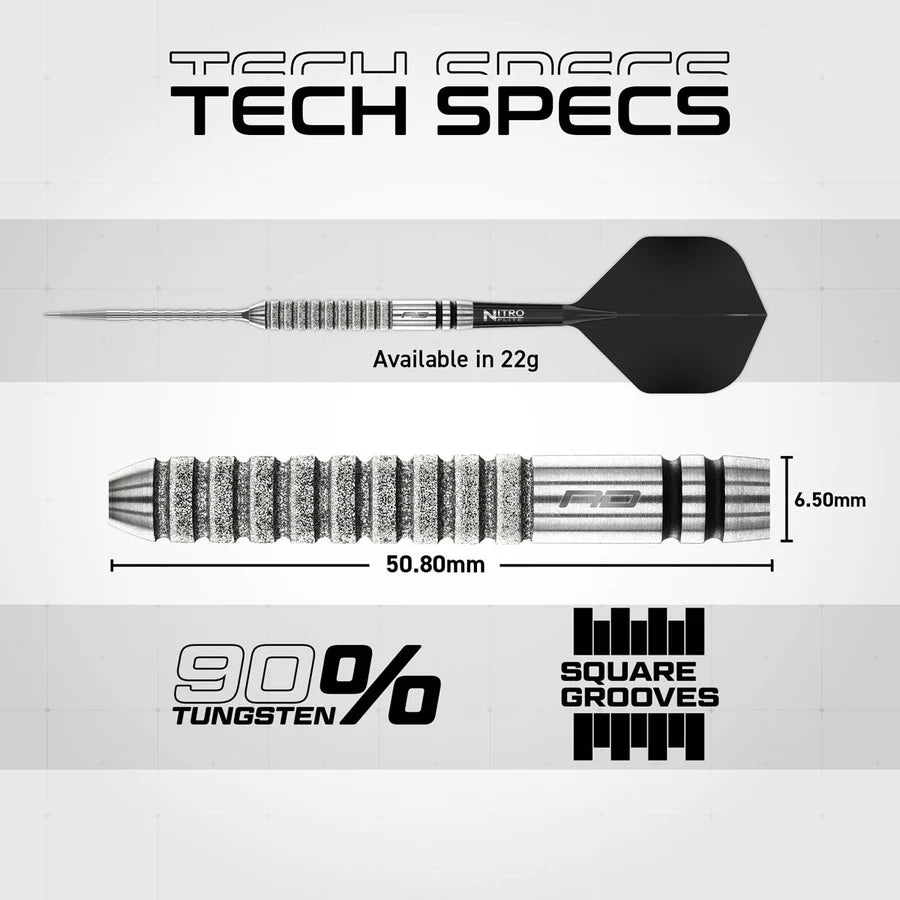 RED DRAGON - GIAN VAN VEEN - TOUR EDITION - SWITCH POINT DARTS - 90% - 21g
