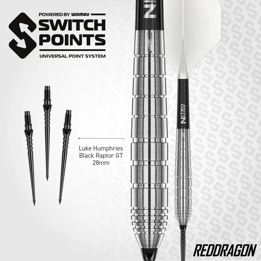 RED DRAGON - LUKE HUMPHRIES - TX1 PIONEER - SWITCH POINT DARTS - 90% - 22g/24g