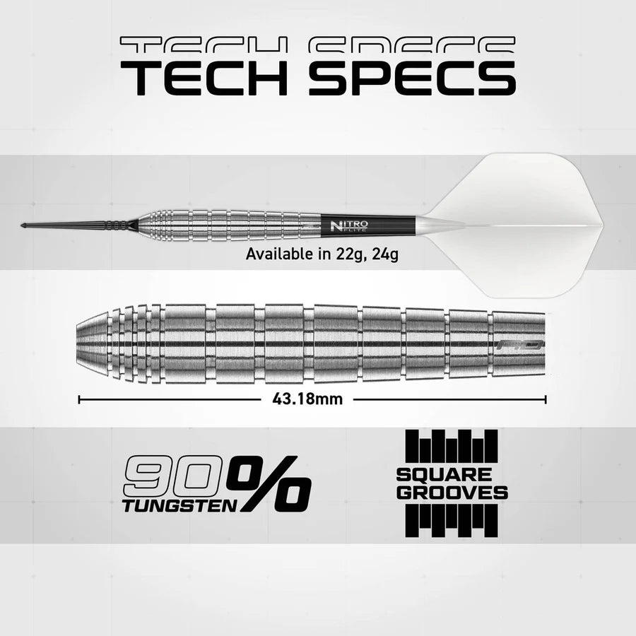 RED DRAGON - LUKE HUMPHRIES - TX1 PIONEER - SWITCH POINT DARTS - 90% - 22g/24g