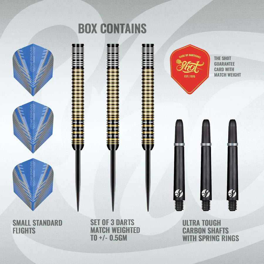 SHOT - RICHIE EDHOUSE - MADHOUSE - 90% - STEEL TIP DARTS - 23g/24g/26g