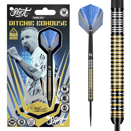 SHOT - RICHIE EDHOUSE - MADHOUSE - 90% - STEEL TIP DARTS - 23g/24g/26g