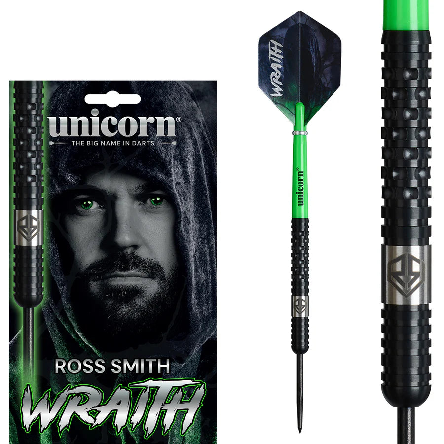 UNICORN - WRAITH - ROSS SMITH - STEEL TIP DARTS - 90% - 20g/22g/24g
