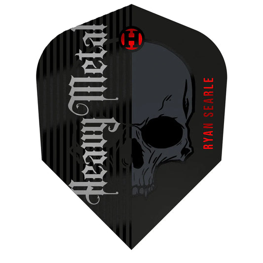 HARROWS - RYAN SEARLE - PRIME SERIES 2 - BLACK & GREY - DARTS FLIGHTS - SMALL NO.6